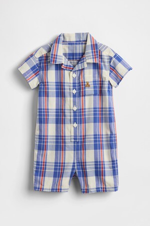 Baby Poplin Pocket Shorty One-Piece