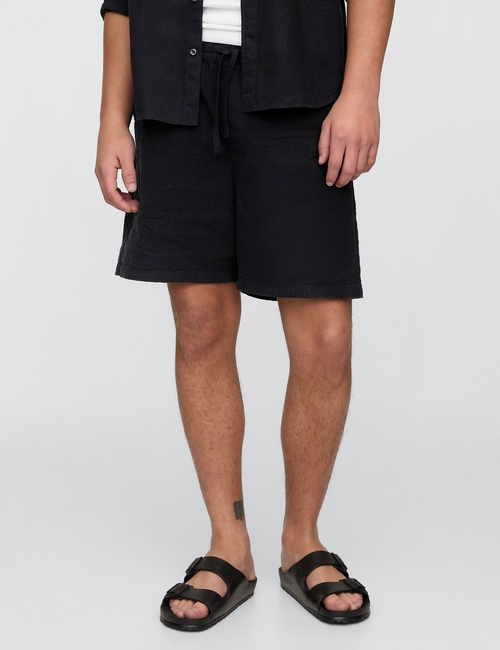 7" Linen-Blend Easy Shorts