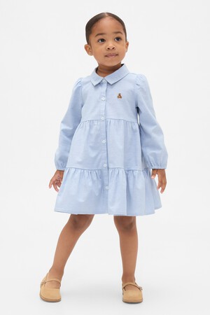 Baby & Toddler Tiered Oxford Shirtdress