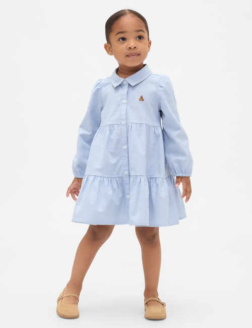 Baby & Toddler Tiered Oxford Shirtdress