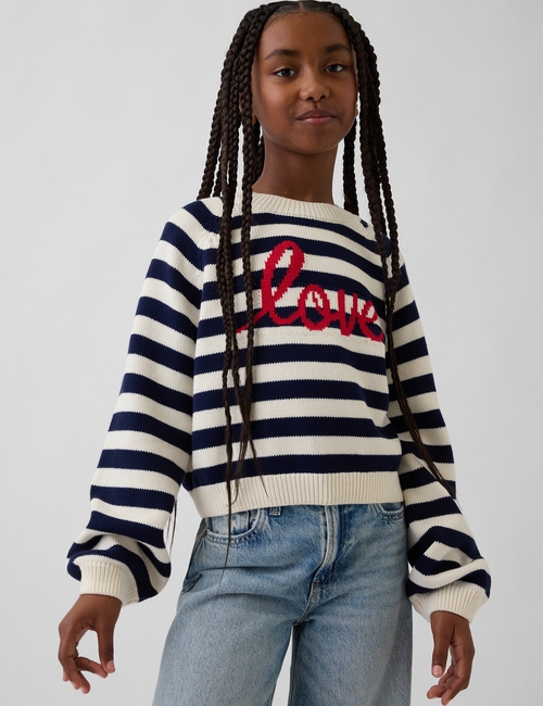 Kids Relaxed Graphic Crewneck Sweater