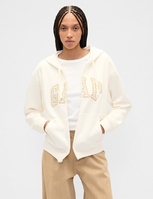 Relaxed Gap Logo Zip Hoodie