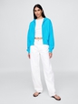 French Terry Oversized Zip Wedge Hoodie