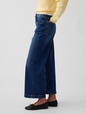High Rise Stride Wide-Leg Ankle Jeans