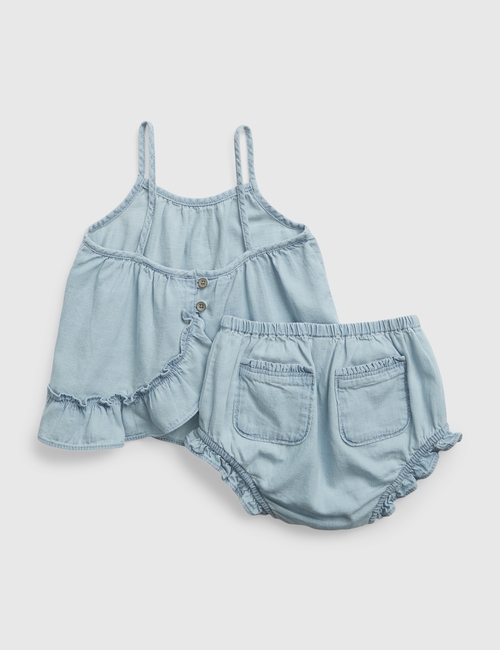 Baby Ruffle Denim Outfit Set