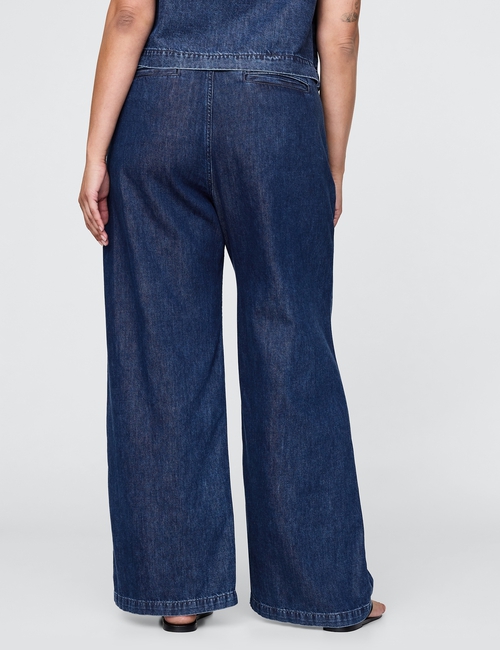 365 High Rise UltraSoft Denim Pleated Trousers