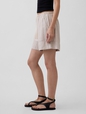 Linen-Blend Easy Shorts