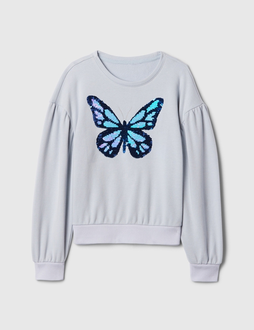 Kids Relaxed Flippy-Sequin Graphic Sweatshirt