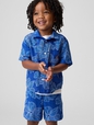 EMB GAUZE TOP / SHORT SET