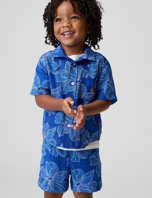 Baby & Toddler Cotton Gauze Floral Outfit Set