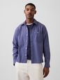 Relaxed Straight-Hem Canvas Utility Shirt