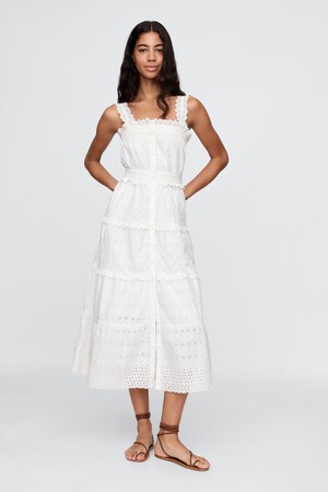 GAP X DOEN EYELET MIDI DRESS