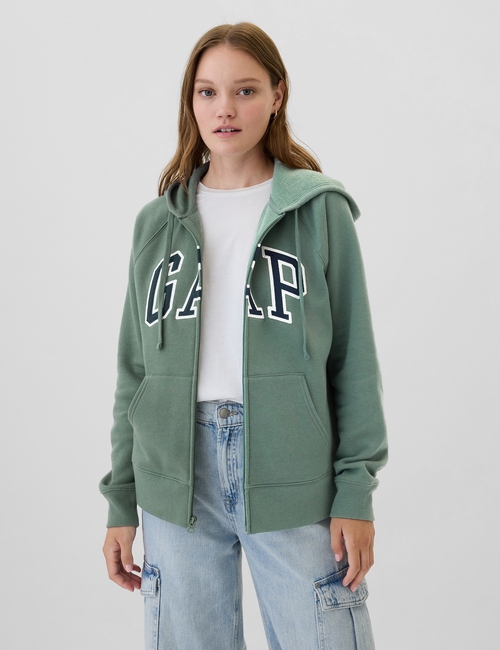 Relaxed Gap Logo Zip Hoodie