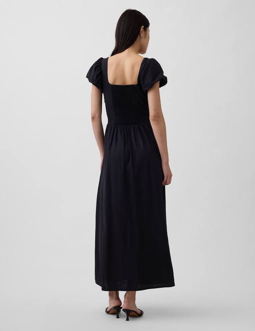 SS DROPWAIST LINEN MAXI DRESS