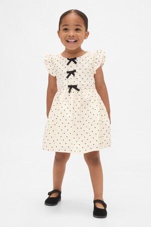 Baby & Toddler Flutter Sleeve Bow Dress