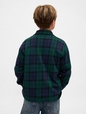 Kids Cozy Plaid Button-Front Shirt