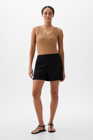 5" Mid Rise Downtown Khaki Shorts