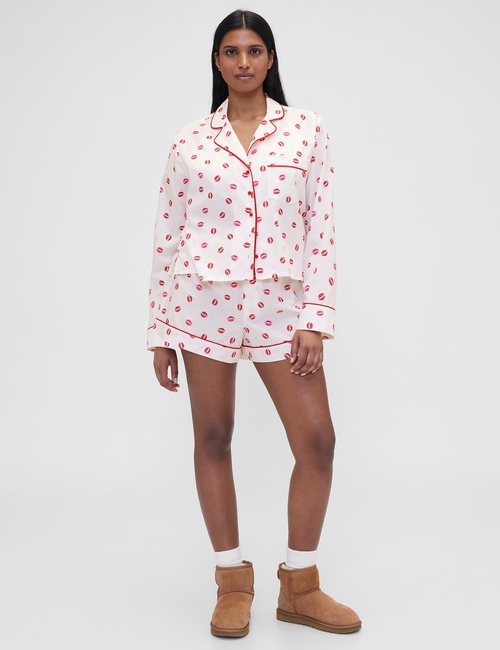 Gap × Summer Fridays Relaxed Poplin Kiss PJ Shirt