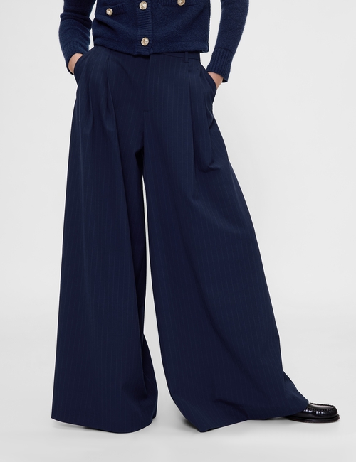 GapStudio Mid Rise Pleated Baggy Trousers