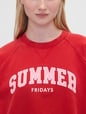 GAP X SUMMER FRIDAYS LOGO TERRY FLEECE LOGO CREW