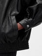 OVERSIZED FAUX LEATHER BOMBER