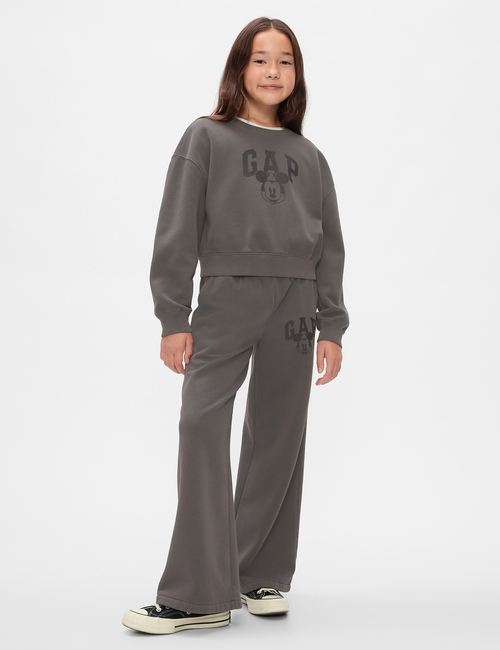 Gap × Disney Kids Vintage Soft Mickey Mouse Logo Cropped Sweatshirt