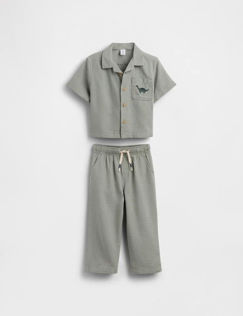 QUILTED SS TOP/PANTSET