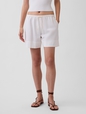 Linen-Blend Easy Shorts