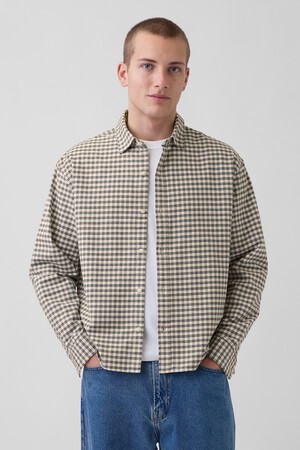 Relaxed Straight-Hem Oxford Shirt