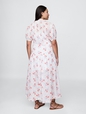Gap × DÔEN Pintuck Floral Midi Dress