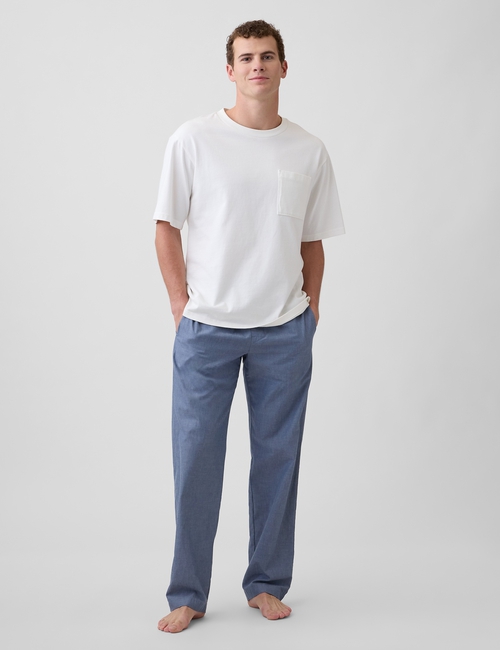 Relaxed Poplin PJ Pants