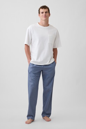 Relaxed Poplin PJ Pants