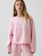 Kids French Terry Wide-Neck Logo Sweatshirt