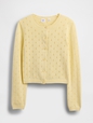 Kids Pointelle Cardigan Sweater