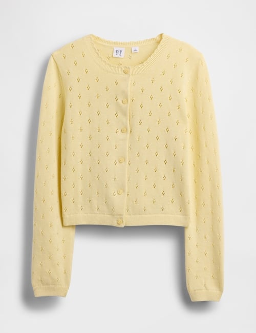 Kids Pointelle Cardigan Sweater