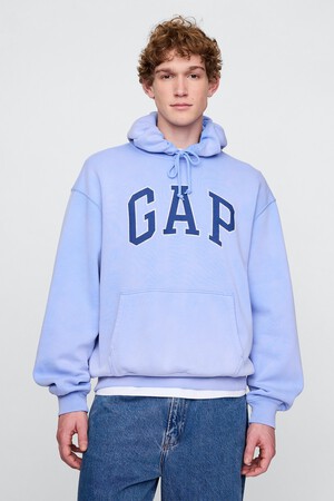 VintageSoft Oversized Logo Hoodie