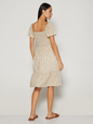 Smocked Squareneck Midi Dress