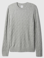 CashSoft Cable-Knit Crewneck Sweater