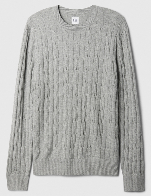 CashSoft Cable-Knit Crewneck Sweater