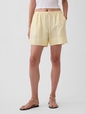 Linen-Blend Easy Shorts