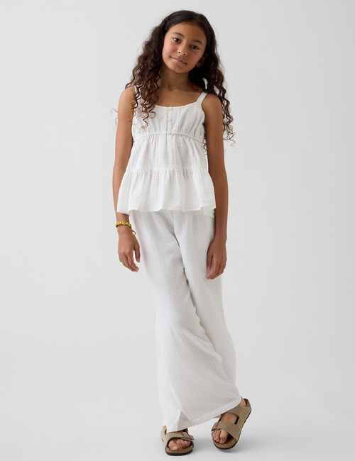Kids Cotton Gauze Tiered Tank Top