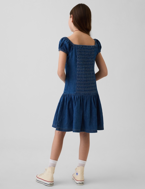 Kids Denim Drop-Waist Dress