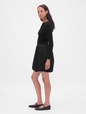 Mixed Media Bubble Mini Dress