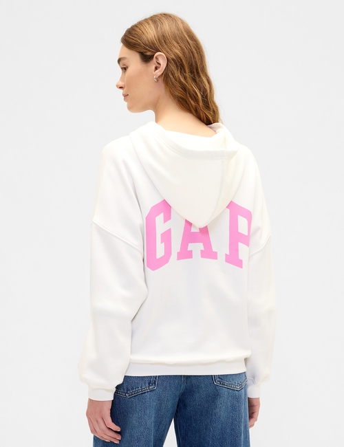 Relaxed Gap Mini-Logo Cropped Hoodie