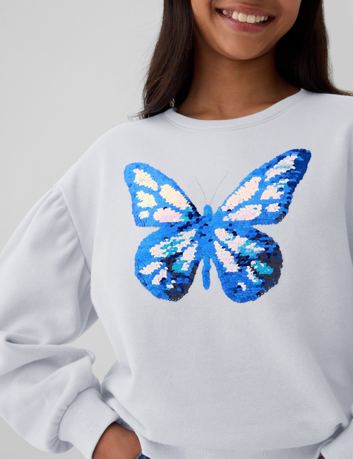 Kids Relaxed Flippy-Sequin Graphic Sweatshirt