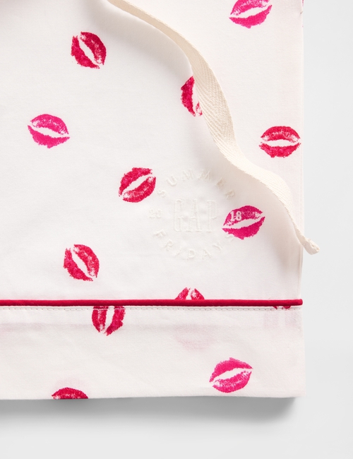 GAP X SUMMER FRIDAYS PRINTED POPLIN PJ SHORT LIPS