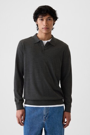 Merino Polo Sweater