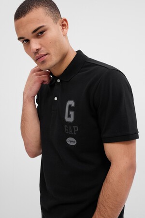 Gap Graphic Stretch Pique Polo Shirt