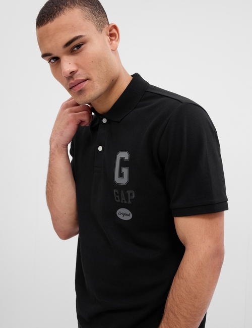 Gap Graphic Stretch Pique Polo Shirt
