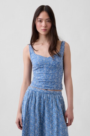 SL EYELET BUSTIER TOP